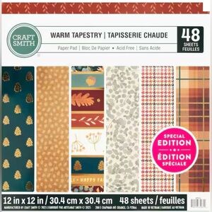 Craft Smith Warm Tapestry 12x12 Paper Pad NEW